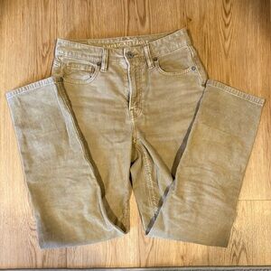 American Eagle Outfitters Tan Corduroy Mom Straight Jean